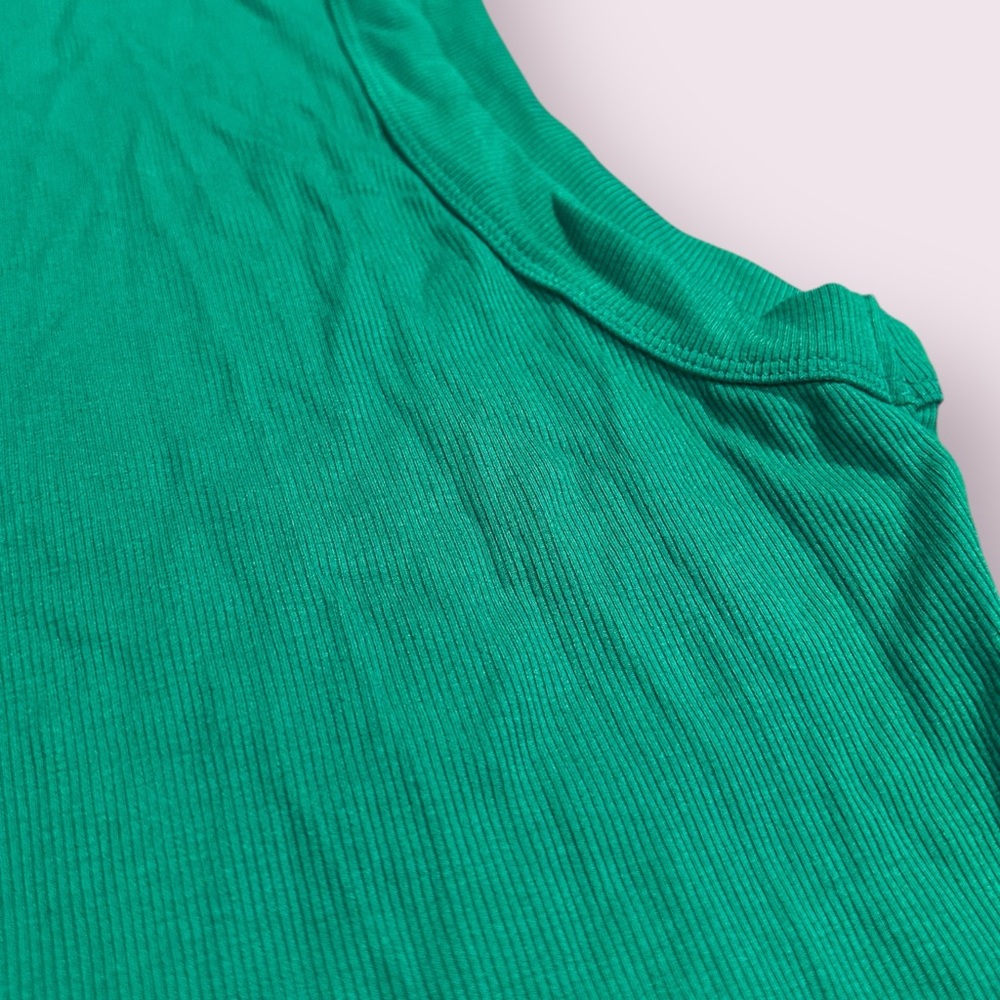 NWT Women's SHEIN Basics Emerald Green Ribbed Tank Top Size Large - Picture 7 of 7